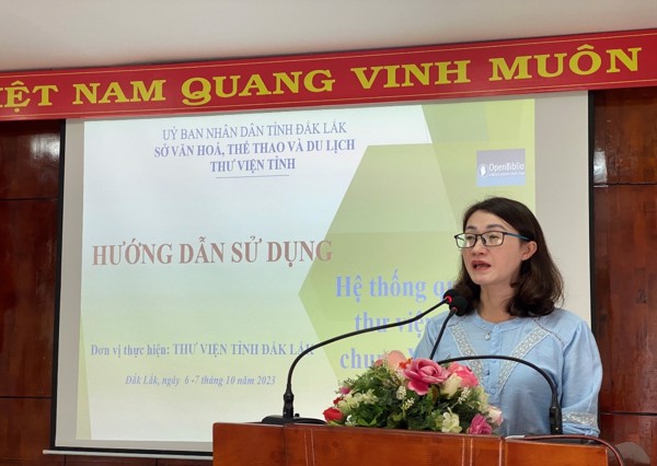 THƯ VIỆN TỈNH ĐẮK LẮK TẬP HUẤN PHẦN MỀM VIETBIBLIO CHO CÁC THƯ VIỆN TRƯỜNG THPT TRÊN ĐỊA BÀN TỈNH