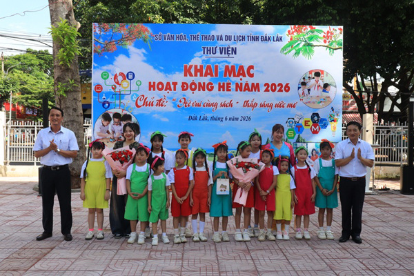 Thư viện tỉnh Đắk Lắk khai mạc chuỗi hoạt động hè dành cho thiếu nhi năm 2026